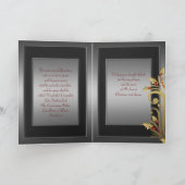 Gold Holly Cartes de Noël chrétiennes (Intérieur)