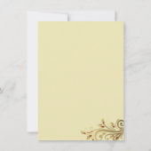 Gold Holly Flourish Invitation de la fête de Noël (Dos)