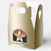 Gold Hollywood Custom Verjaardagsfeestje Favor Box Bedankdoosjes (Geopend)