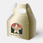 Gold Hollywood Custom Verjaardagsfeestje Favor Box Bedankdoosjes (Voorkant Zijde)