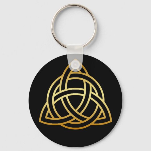 GOLD HOLY TRINITY KNOT SLEUTELHANGER (Voorkant)