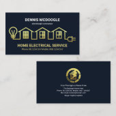Gold Home Electric Circuit-bedrading Visitekaartje (Voorkant / Achterkant)
