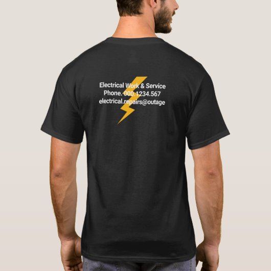 Gold Home Electrical Circuit-bedrading T-shirt (Achterkant)
