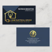 Gold Home Electrical Circuit-bedrading Visitekaartje (Voorkant / Achterkant)
