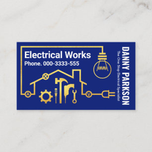 Gold Home Electrical Circuit Visitekaartje