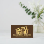 Gold Home Handyman Tools Builder Visitekaartje (Staand voorkant)