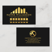 Gold Home Silhouette Construction Works Visitekaartje (Voorkant / Achterkant)