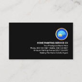 Gold Home With Paint Splatter Painter Service Visitekaartje (Achterkant)