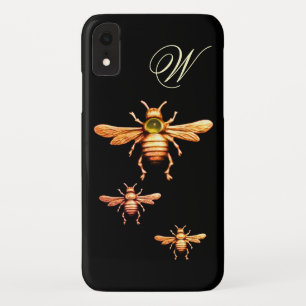 GOLD HONEY BEES MONOGRAM iPhone XR HOESJE