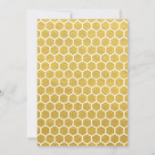 Gold Honeycomb 50e Mariage Invitation de l'anniver (Dos)