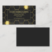 Gold Honeycomb Black Shadow Visitekaartje (Voorkant / Achterkant)