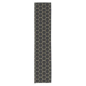 Gold HoneyComb Black Table Runner Korte Tafelloper (Voorkant)