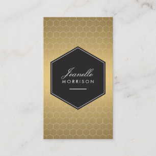 Gold Honeycomb Glamour Beauty Carte de visite