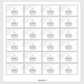 Gold Honeypeb Transparent Honey Bee Étiquette 8cmx (Feuille)