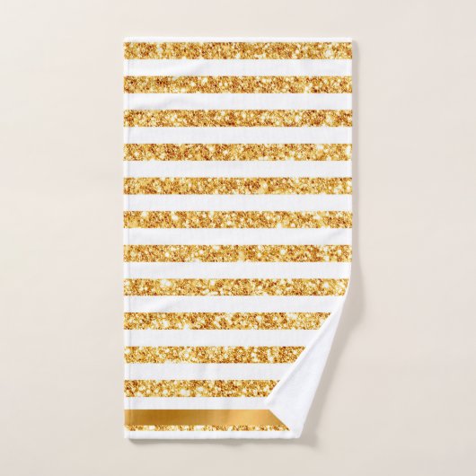 Gold Horizontal Parties scintillant Boho Popular C (Serviette à main)