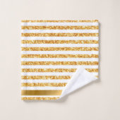 Gold Horizontale Glitter Boho Popular Collectie Bad Handdoek (Wasdoekje)