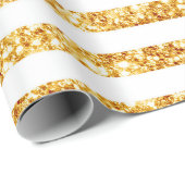 Gold Horizontale Glitter Boho Popular Collectie Cadeaupapier (Rol Hoek)