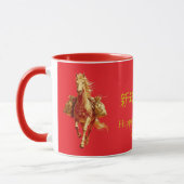 Gold Horse Chinese New Year 2026 Coffee Mug (Gauche)