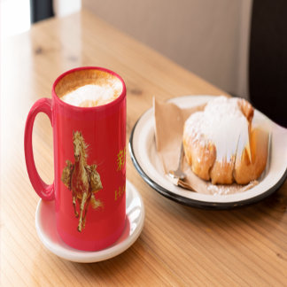 Gold Horse Chinese New Year 2026 Coffee Mug Mok