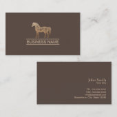 Gold Horseback Riding Brown Visitekaartje (Voorkant / Achterkant)