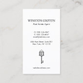  Gold House Key Black Visitekaartje (Achterkant)