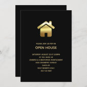 Gold House Symbol Open House Uitnodiging (Voorkant / Achterkant)
