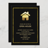 Gold House Symbol Open House Uitnodiging (Voorkant / Achterkant)