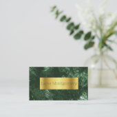 Gold & Hunter Green Classic Carte de visite marbré (Debout devant)