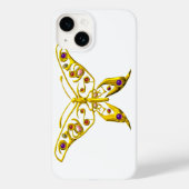 GOLD HYPER-BUTTERFLES MET GEMSTONES White Case-Mate iPhone Case (Achterkant)