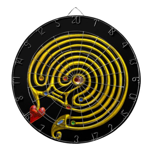 GOLD HYPER LABYRINTH, zwart Dartbord (Voorkant)