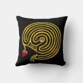 GOLD HYPER LABYRINTH, zwart Kussen (Achterkant)