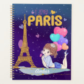 Gold I Love Paris Eiffel Tower Planner (Voorkant)