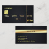 Gold in zwarte ruimte visitekaartje (Voorkant / Achterkant)