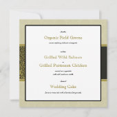 Gold Indian Ornament Wedding Reception Menu Kaart (Voorkant)