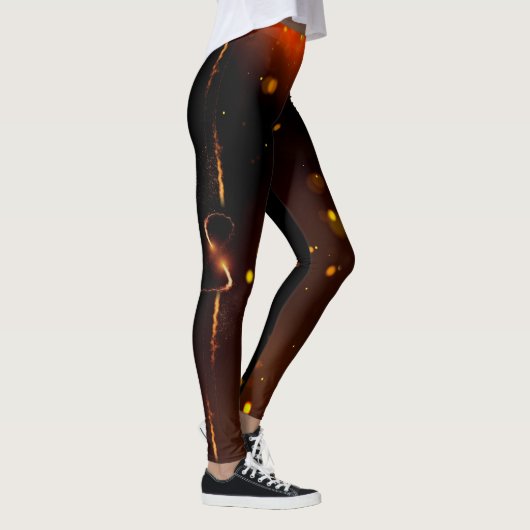 Gold Infinity brillant noir Leggings (Droite)