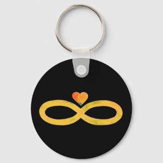Gold Infinity met hart 3 Sleutelhanger