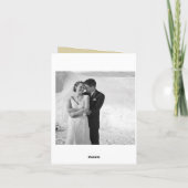 Gold Infinity Symbol Classy Monogram Foto Weddensc Bedankkaart (Achterkant)