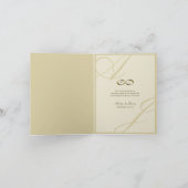 Gold Infinity Symbol Classy Monogram Foto Weddensc Bedankkaart (Binnen)