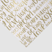 Gold Inspirerend Words Tissuepapier (Detail)