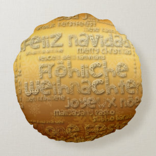 Gold International Weihnachten Navidad R Coussin