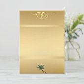 Gold Invitation1 Kaart (Staand voorkant)