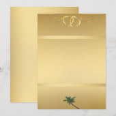 Gold Invitation1 Kaart (Voorkant / Achterkant)