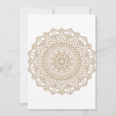 Gold Islamic Muslim Weduwen Uitnodiging (Achterkant)