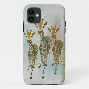 Gold & Jade Giraffes iPhone Case