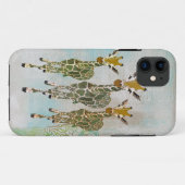 Gold & Jade Giraffes iPhone Case (Achterkant (horizontaal))