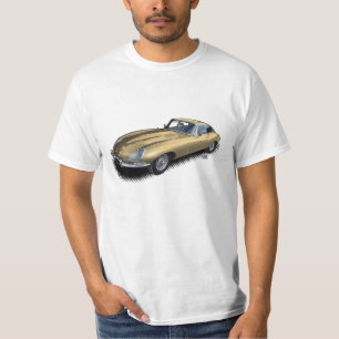 Gold Jaguar XKE  sportauto T-Shirt