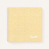 Gold Jaune moderne Mosaïque blanche puce Journal (Devant)