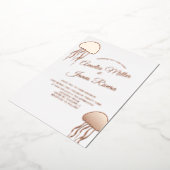 Gold JellyFish Mariage Pressing Foil Invitation (Rotation)