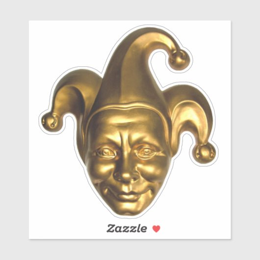 Gold Jester Sticker (Vel)