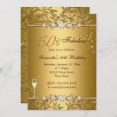 Gold Jewel Leaf 50 & Fabuleuse Invitation Annivers (Devant / Derrière)